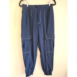 ATHLETA Pants Womens Sz 2 Chelsea Utility Jogger navy Stretch Lifestyle Pull